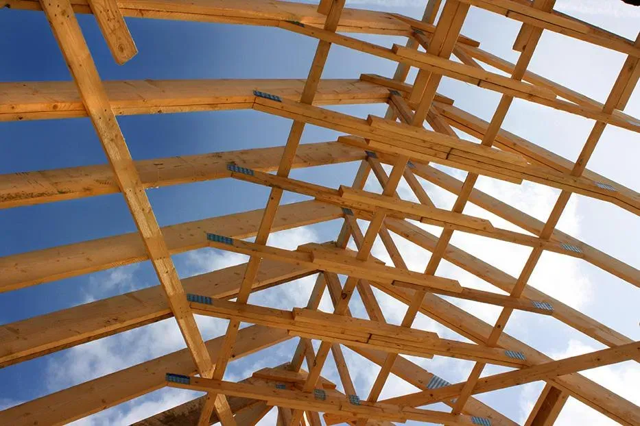 Pose de charpente à Lescun